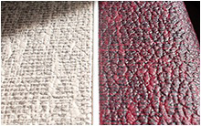Détail du piping et des deux tolex.